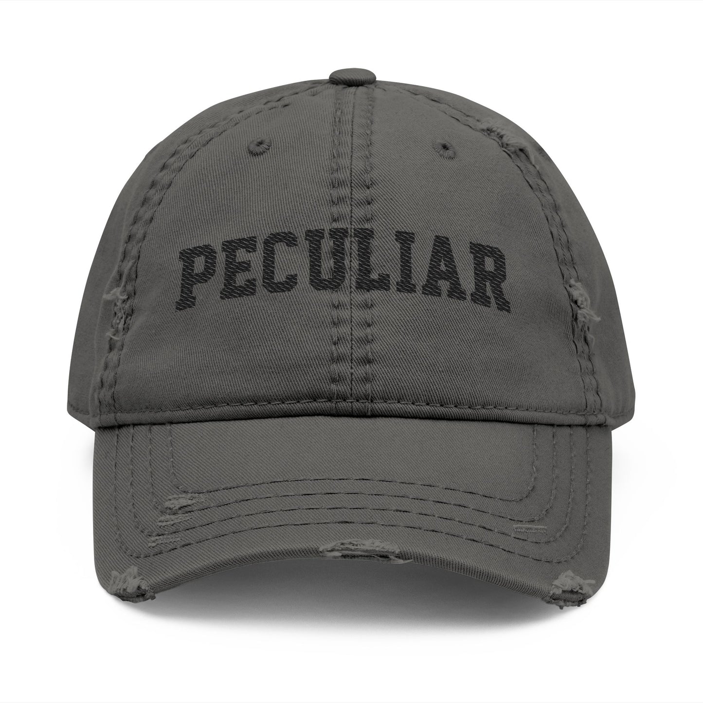 Peculiar Distressed Dad Hat, Vintage Style Cap, Casual Everyday Wear, Perfect Gift for Dads, Trendy Fashion Accessory, Unique [...]