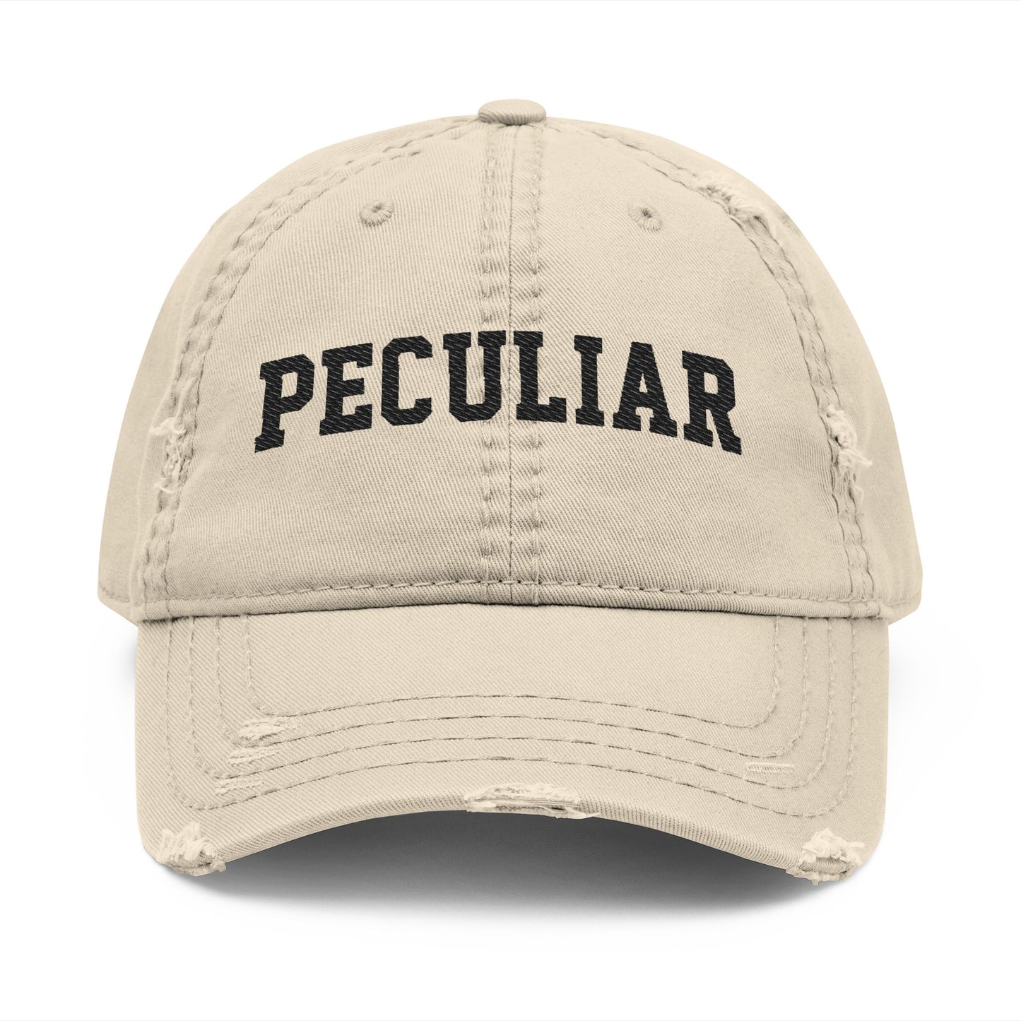 Peculiar Distressed Dad Hat, Vintage Style Cap, Casual Everyday Wear, Perfect Gift for Dads, Trendy Fashion Accessory, Unique [...]